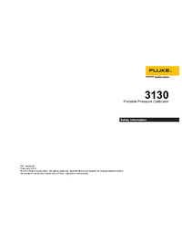 Thumbnail of document Manual - 3130 Portable Pressure Calibrator